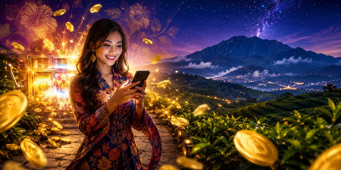 Pemain slot jackpot bergaya batik Sabah bermain di mudah alih